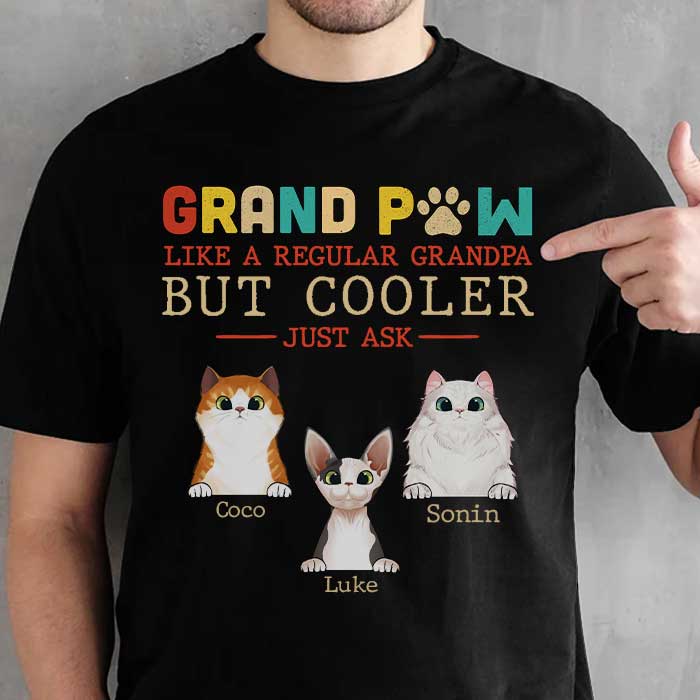 Custom Name Cat Grandpa Gifts - Personalized Apparel