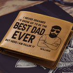 Custom Name Best Dad Gifts - Personalized Leather Wallet