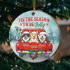We Woof You A Merry Christmas - Personalized Custom Round Shaped Wood Christmas Ornament