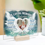 Custom Photo Memorial Gifts for Loved Ones - Personalized Acrylic Plaque