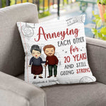 Custom Name 20th Anniversary Couple Gifts - Personalized Pillow