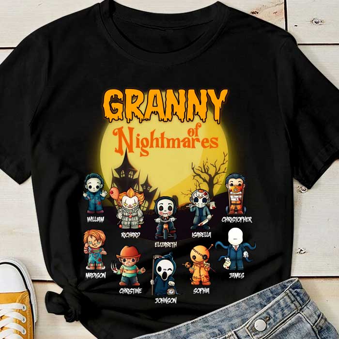 Custom Name Nightmare Character Halloween Gifts for Grammy - Personalized Apparel