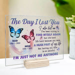 Custom Memorial Butterfly Parents Loss Gifts - Personalized Acrylic Plaque