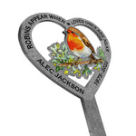 Custom Photo Memorial Robin Garden Decor - Personalized Acrylic Stake