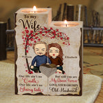 Custom Name Romantic Gifts for Wife - Personalized Color Candle Holder