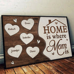 Custom Name Family Gifts for Grandma - Personalized Poster