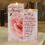 Custom Memorial Name Gifts for Loved Ones - Personalized Color Candle Holder