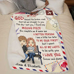 Custom Name Broken Road Love Gifts for Couples - Personalized Blanket