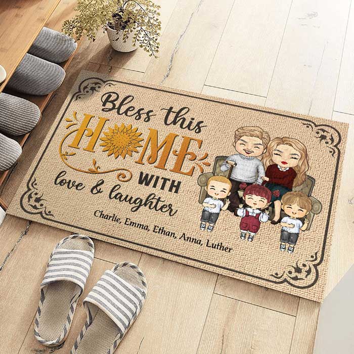 Custom Name Family Home Decor - Personalized Doormat
