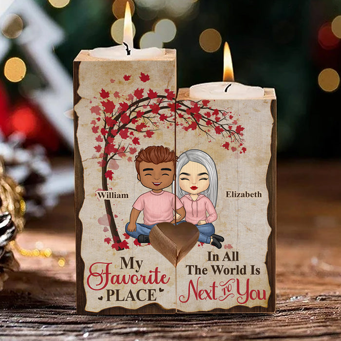 Staying Next To You Is My Favorite Thing - Gift For Couples, Personalized Candle Holder