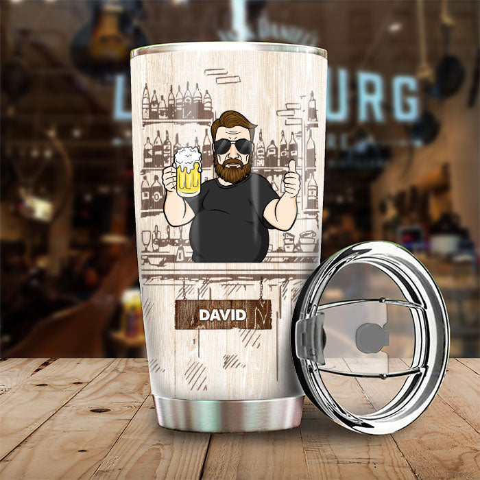 Custom Name Dad Bod Beer Gifts for Dad - Personalized Tumbler