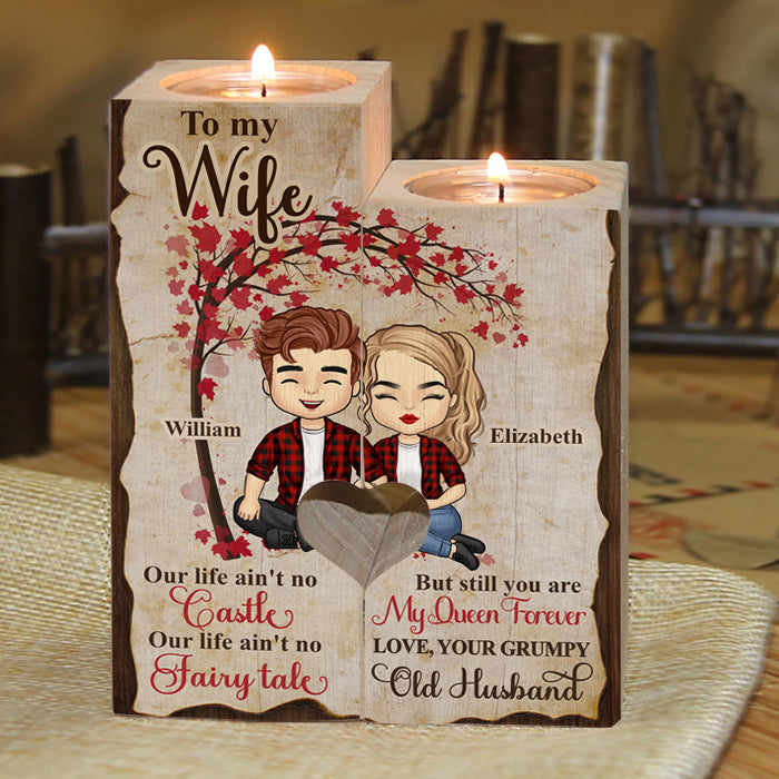 Custom Name Romantic Gifts for Wife - Personalized Color Candle Holder