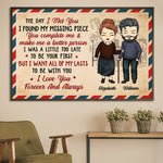 Custom Name Romantic Couple Gifts - Personalized Poster