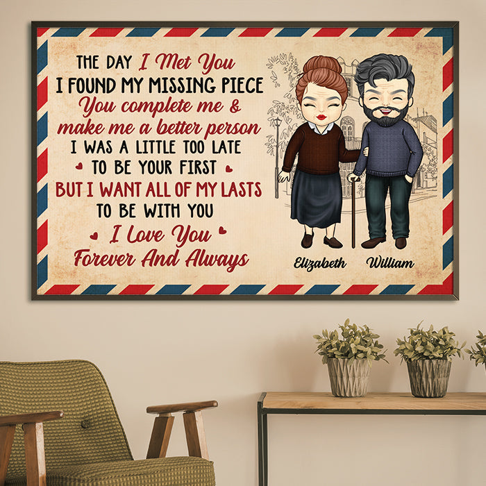 Custom Name Romantic Couple Gifts - Personalized Poster