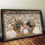 Custom Photo Grandma Family Tree Gifts - Personalized Poster