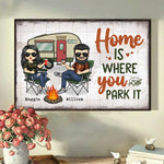 Custom Name Camping Couple RV Decor - Personalized Poster