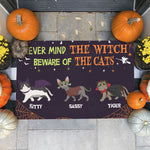 Custom Name Halloween Cat Gifts for Cat Lovers - Personalized Doormat