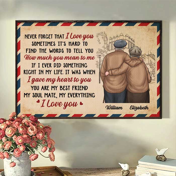 Custom Name Romantic Couple Gifts - Personalized Poster