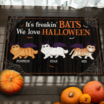 Custom Name Halloween Cat Gifts for Cat Lovers - Personalized Doormat