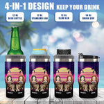 Custom Name Funny Beach Drinking Gifts for Women - Personalized Can Cooler