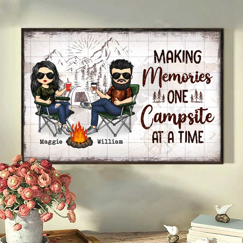 Custom Name Camping Gifts for Couples - Personalized Poster