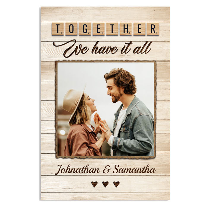 Custom Photo Together Is Our Favorite Place to Be Couple Gifts - Personalized Poster