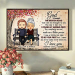 Custom Name God Blessed the Broken Road Couple Gifts - Personalized Poster