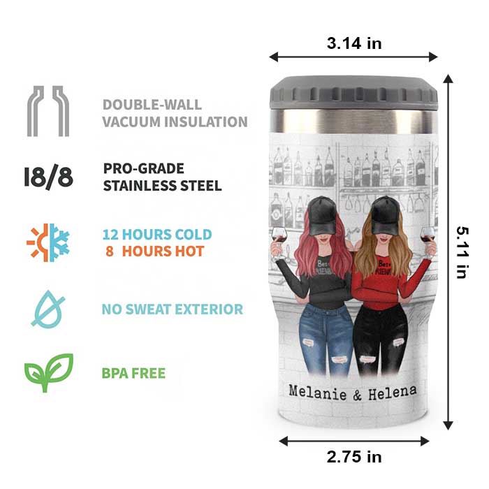 Custom Name Best Friend Gifts for Women - Personalized Can Cooler