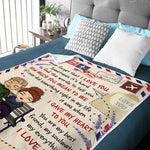 Custom Name Love Letter Gifts for Couples - Personalized Blanket