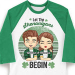 Custom Name St. Patrick's Day Couple Gifts - Personalized Raglan Shirt