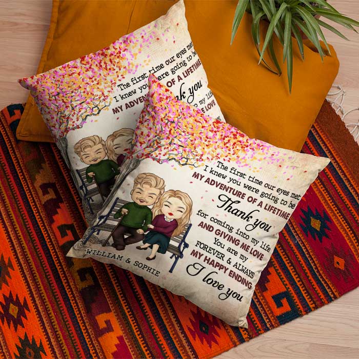 Custom Name Romantic Couple Gifts - Personalized Pillow