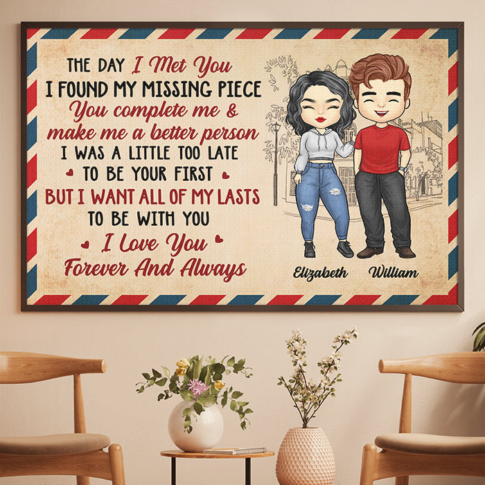 Custom Name Romantic Couple Gifts - Personalized Poster