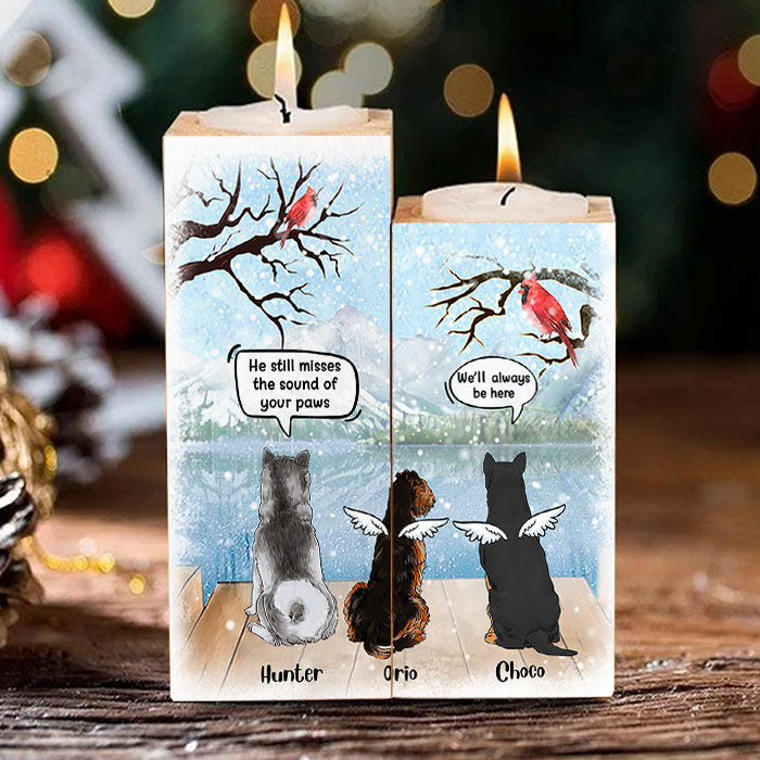 Custom Pet Memorial Gifts for Dog Lovers - Personalized Color Candle Holder