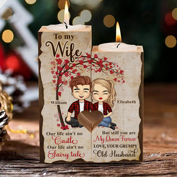 Custom Name Romantic Gifts for Wife - Personalized Color Candle Holder