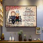 Custom Name God Blessed the Broken Road Couple Gifts - Personalized Poster