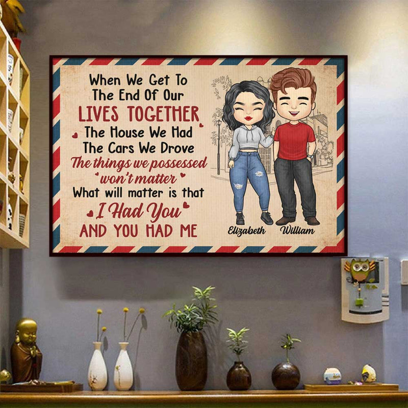 Custom Name Couple Love Quote Gifts - Personalized Poster