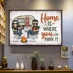 Custom Name Camping Couple RV Decor - Personalized Poster