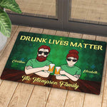 Custom Name Funny Beer Family Gifts - Personalized Doormat