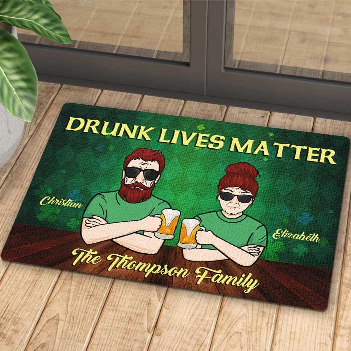 Custom Name Funny Beer Family Gifts - Personalized Doormat