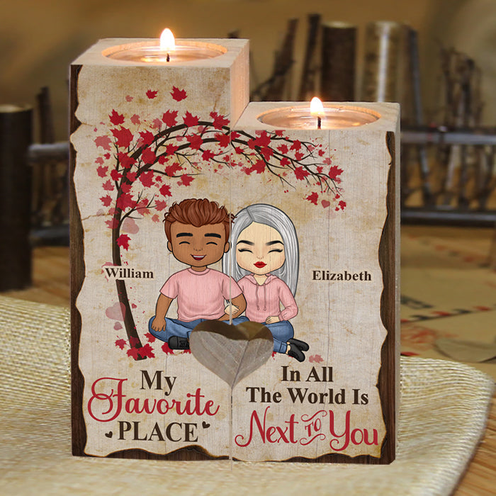 Custom Name Romantic Couple Gifts - Personalized Color Candle Holder