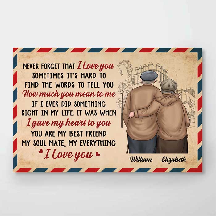 Custom Name Romantic Couple Gifts - Personalized Poster