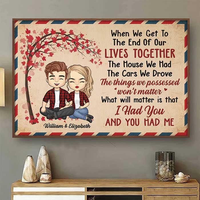 Custom Name Couple Love Decor - Personalized Poster