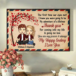 Custom Name Romantic Couple Gifts - Personalized Poster