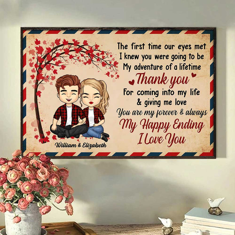 Custom Name Romantic Couple Gifts - Personalized Poster