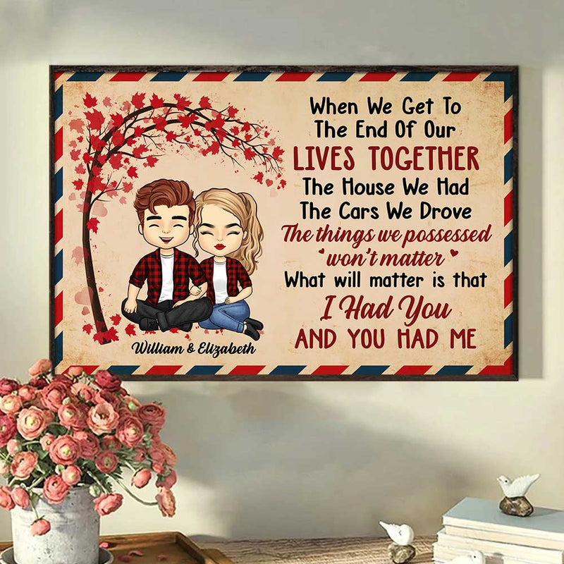 Custom Name Couple Love Decor - Personalized Poster