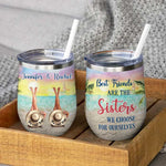 Custom Name Sister Gifts for Best Friends - Personalized Wine Tumbler