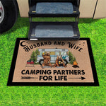 Custom Name Camping Couple Gifts - Personalized Doormat
