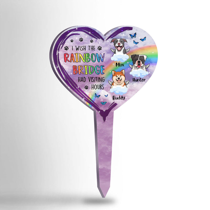 Rainbow Bridge - Dog Memorial - Personalized Garden Stake