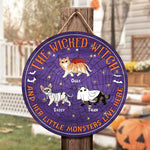 Custom Cat Name Halloween Decor for Cat Lovers - Personalized Wood Sign