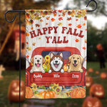 Custom Name Dog Happy Fall Gifts for Pet Lovers - Personalized Flag